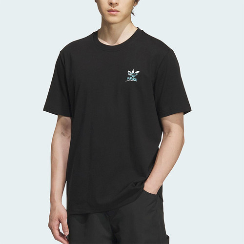 Adidas/阿迪达斯正品三叶草男士运动休闲经典圆领透气短袖KD1838
