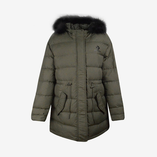 Converse匡威正品 冬季女子连帽中长款休闲保暖羽绒服10007727