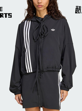 Adidas/阿迪达斯正品三叶草女士梭织运动连帽潮流夹克外套JX2698