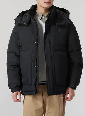 New Balance/NB正品冬季新款男子保暖拉链连帽羽绒服AMJ44309-BK