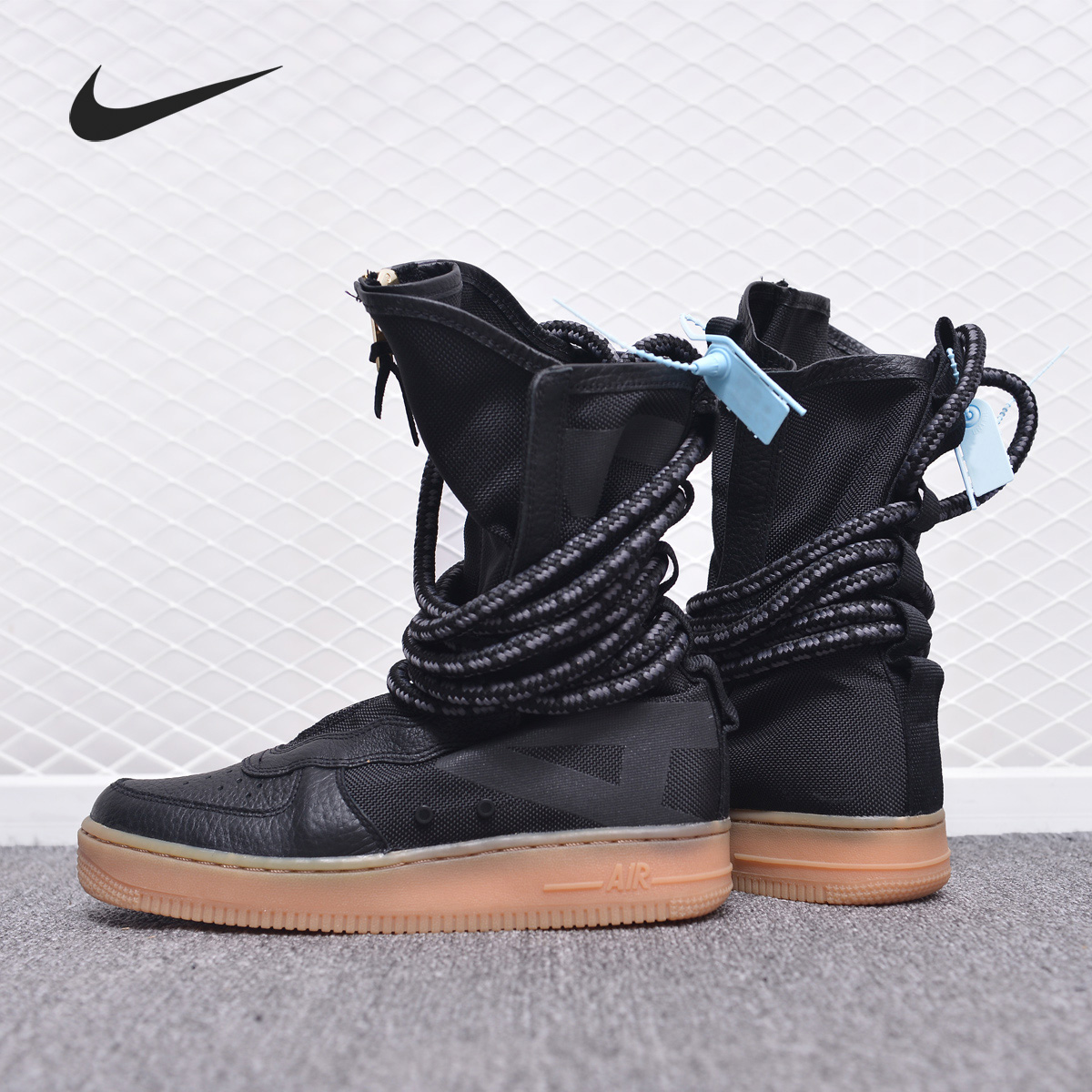 Nike/耐克正品SF AF1 HIGH 女运动缠绕鞋带高帮休闲板鞋AA3965