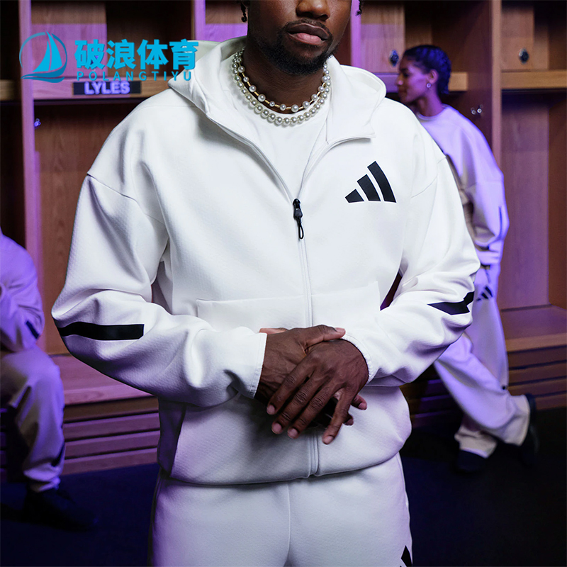 阿迪达斯男士简约保暖训练外套