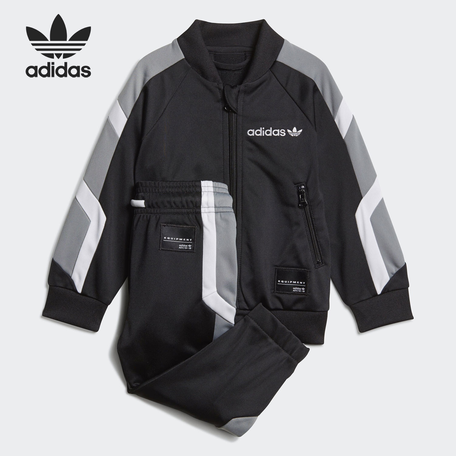 Adidas/阿迪达斯正品新款运动休闲婴幼童长袖长裤套装 DH1355