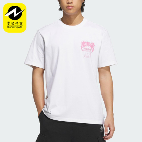 Adidas/阿迪达斯正品三叶草男士日常针织经典图案透气短袖KA2255