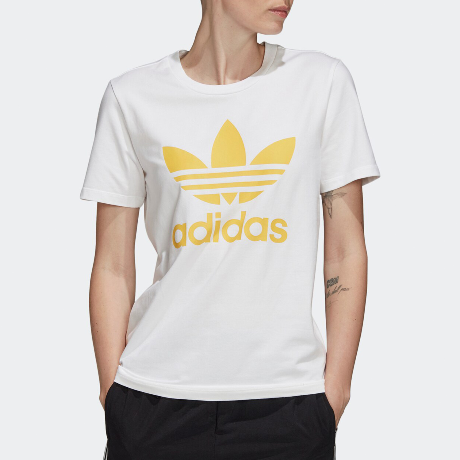 Adidas/阿迪达斯正品 三叶草 夏季新品女子休闲短袖T恤 FM3292