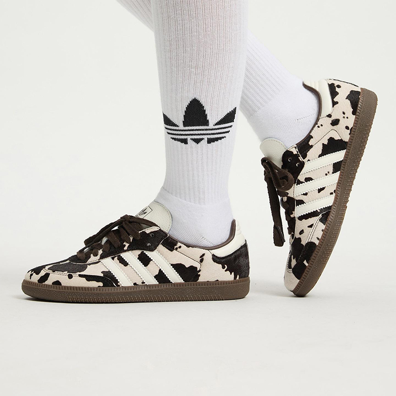 Adidas/阿迪达斯正品三叶草男女运动经典奶牛纹印花休闲鞋KK2238