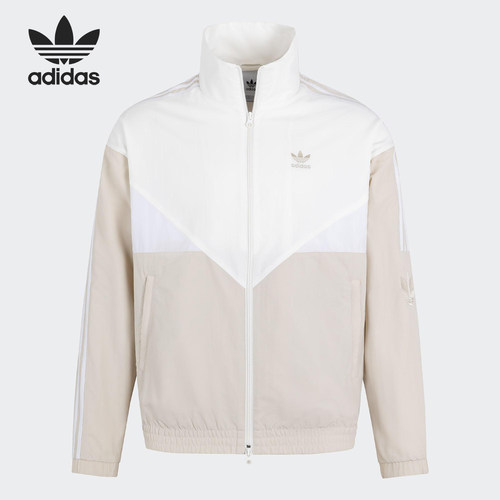 Adidas/阿迪达斯官方正品三叶草男女宽松拼接梭织运动外套KC3116