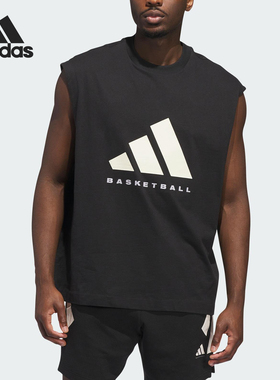 Adidas/阿迪达斯正品2025夏季款男女无袖针织宽松短袖JX5586