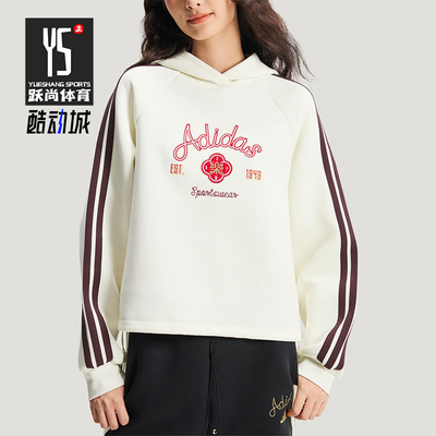 Adidas/阿迪达斯正品冬季女士连帽宽松时尚休闲加厚套头衫KH2695