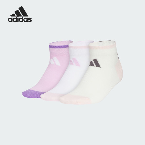 Adidas/阿迪达斯正品ANKLE SOCKS儿童运动短筒袜三双装JN3852