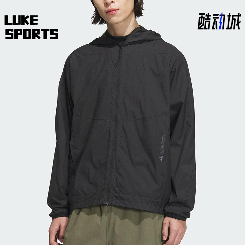 Adidas/阿迪达斯正品新款男士防晒梭织经典宽松连帽外套JZ8401