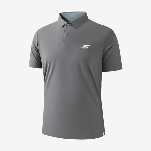 Skechers斯凯奇正品男女透气吸湿弹力翻领衫P226M204-01WT