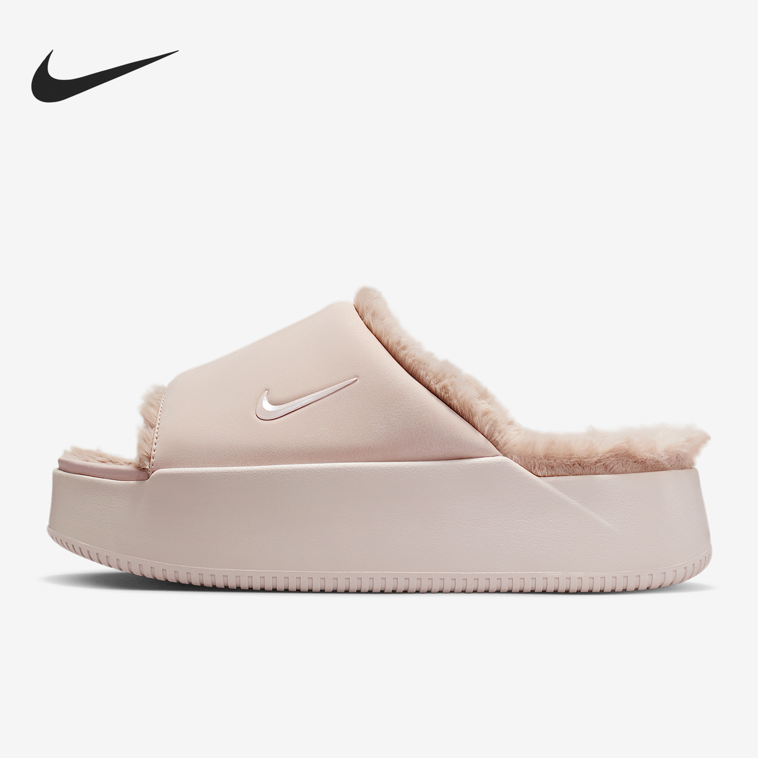 Nike/耐克正品Calm Elevation Fur女士日常拖鞋HV8560-600