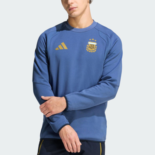 Adidas/阿迪达斯正品2025冬季款男士日常圆领套头足球卫衣JZ6315