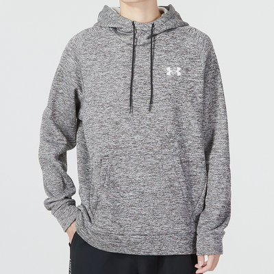 UA/安德玛正品新款男士时尚宽松休闲抓绒连帽套头卫衣1373405-001