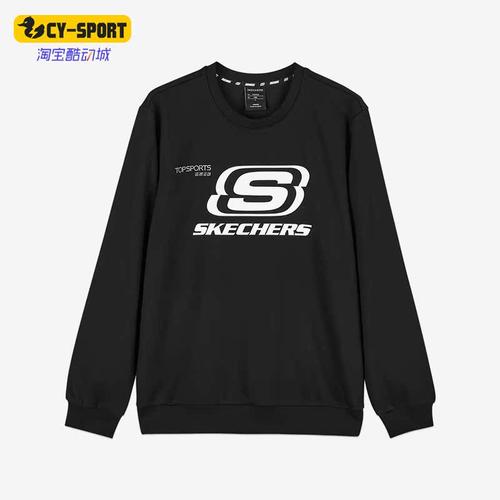 Skechers/斯凯奇正品经典男女同款运动百搭休闲卫衣L121U188-0018