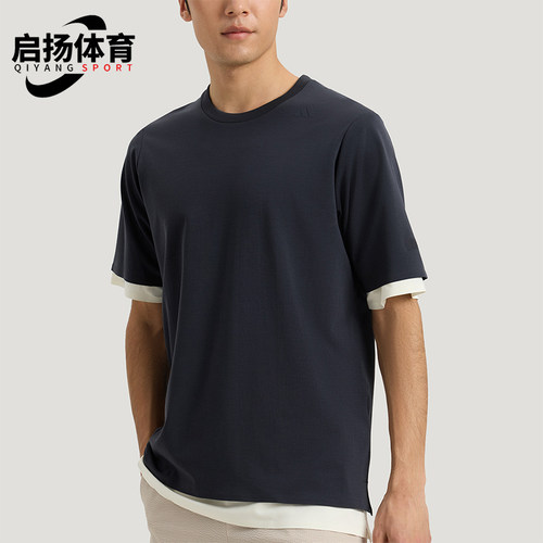 Adidas/阿迪达斯正品COTTON T-SHIRT男士简约日常短袖T恤KG0823