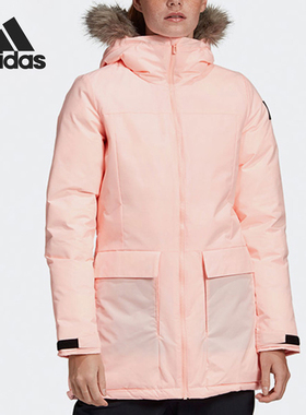Adidas/阿迪达斯正品当季新款女子连帽防风运动休闲棉服 GE7791