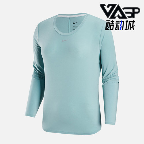 Nike/耐克正品圆领长袖T恤新款女蓝色运动长袖T恤DD0621-309