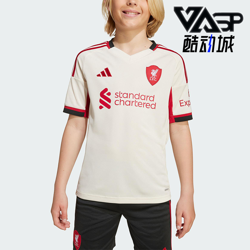 Adidas/阿迪达斯正品LIVERPOOL大童透气足球运动训练短袖JV6453