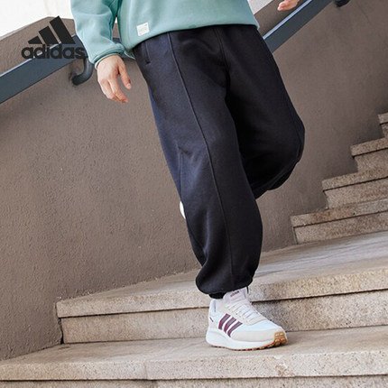 Adidas/阿迪达斯正品新款男女加绒加厚束脚运动休闲裤JM9117