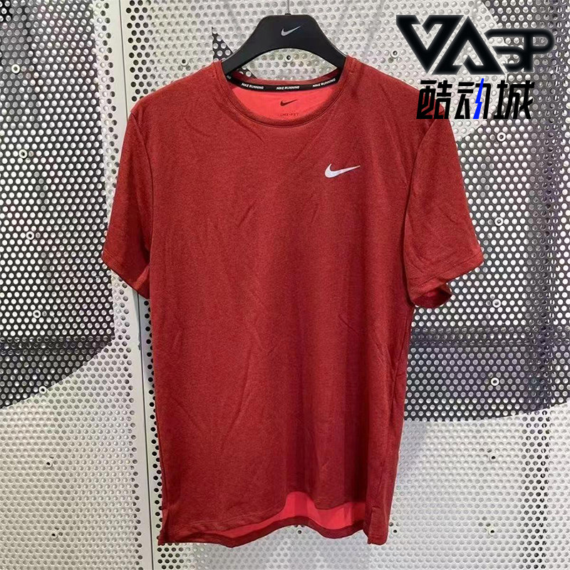Nike/耐克正品新款男红色训练健身轻盈经典透气短袖T恤DV9316-677