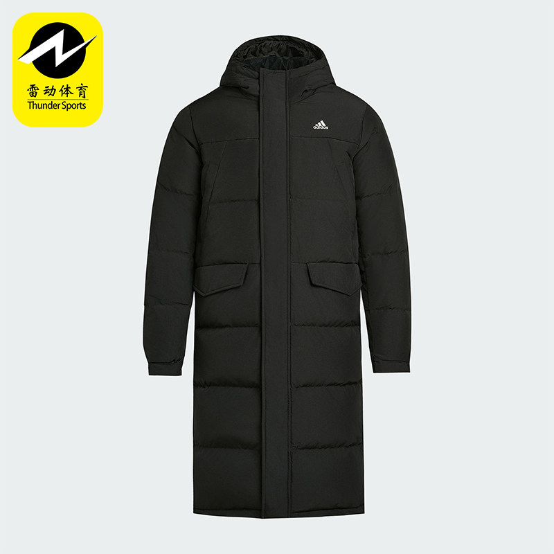 Adidas/阿迪达斯正品冬季男女连帽保暖长款运动休闲羽绒服KF6748