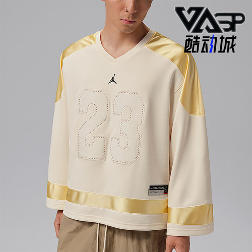 Nike/耐克正品Jordan Brooklyn男士宽松球衣长袖T恤IF1950-110