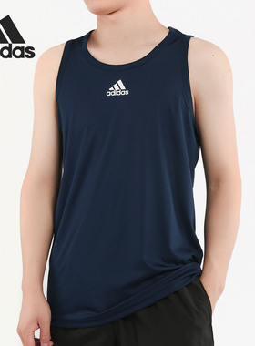 Adidas/阿迪达斯正品背心男当季新款健身训练透气无袖T恤DX6732