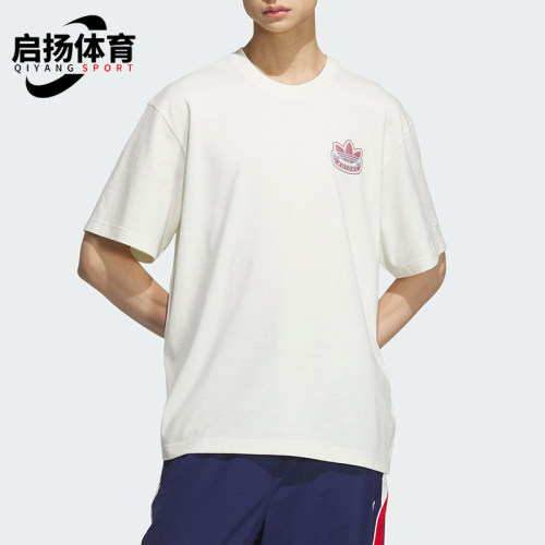 Adidas/阿迪达斯正品三叶草男女宽松时尚透气经典印花短袖KC3108