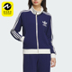 复古拼色外套JX2802 三叶草女士立领运动经典 Adidas 阿迪达斯正品