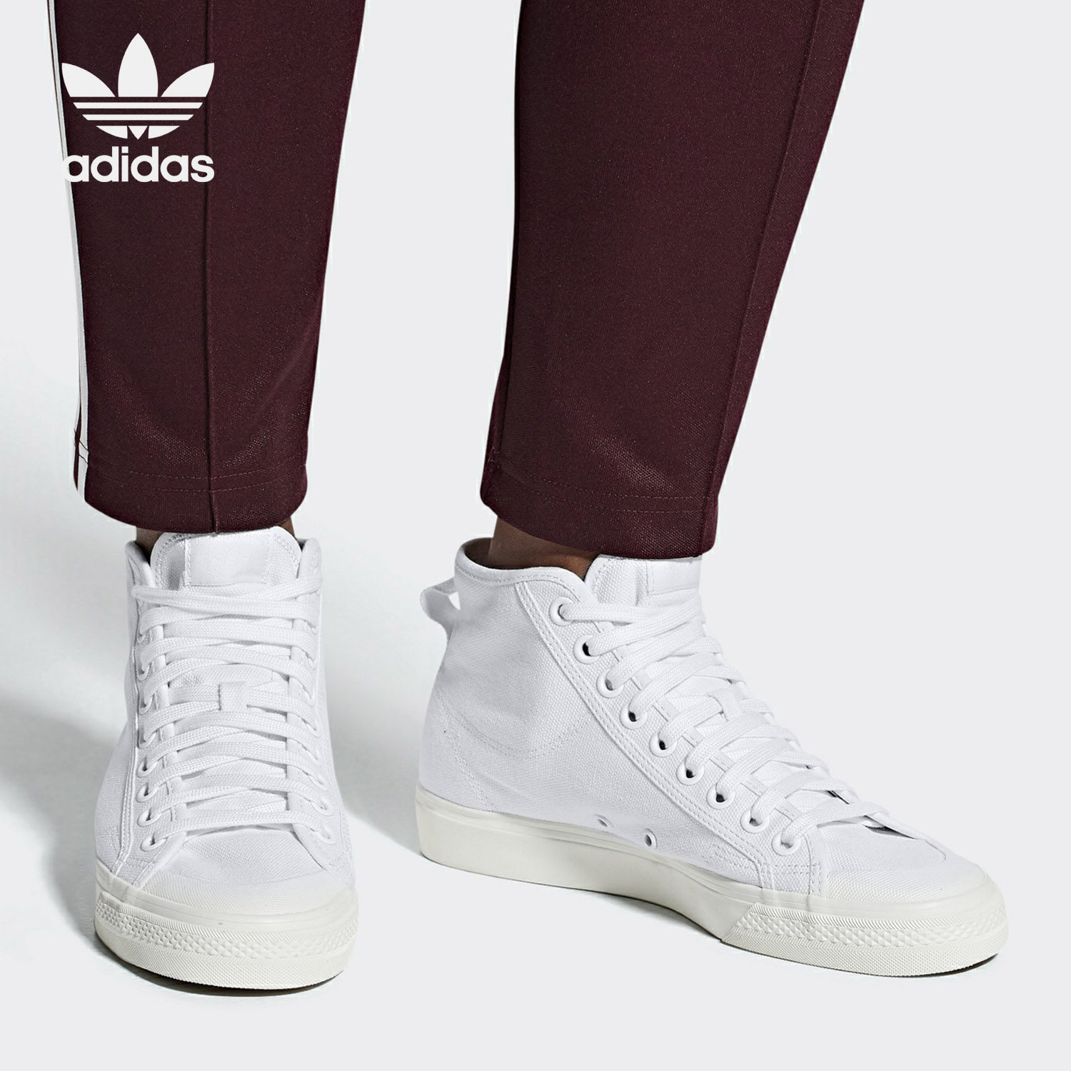 Adidas/阿迪达斯正品三叶草NIZZA HI男女经典运动休闲板鞋B41643
