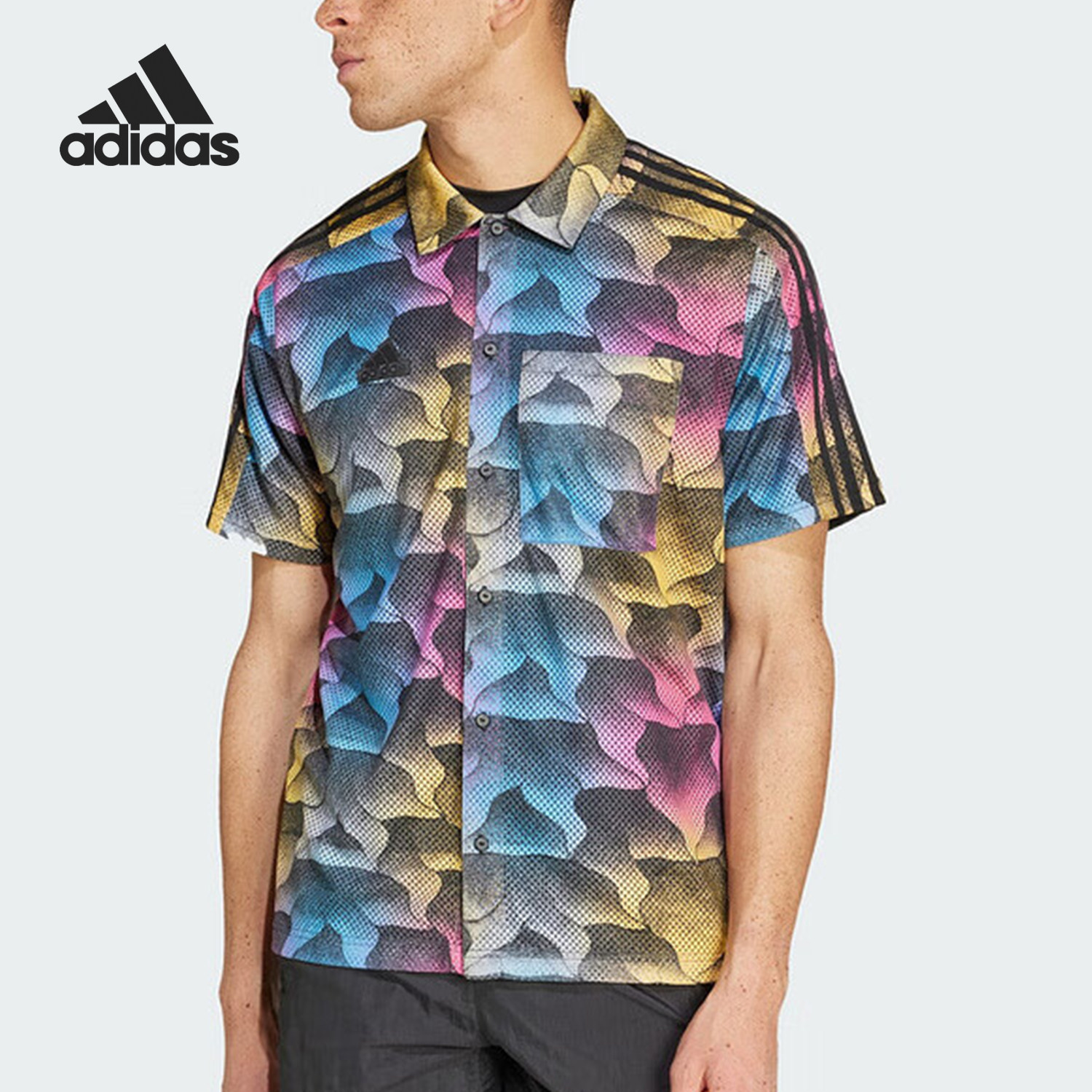 Adidas/阿迪达斯官方正品当季新款男士运动夏季短袖衬衫IP3784