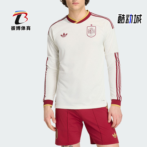 Adidas/阿迪达斯正品三叶草男士复古足球球衣舒适长袖T恤KA1957