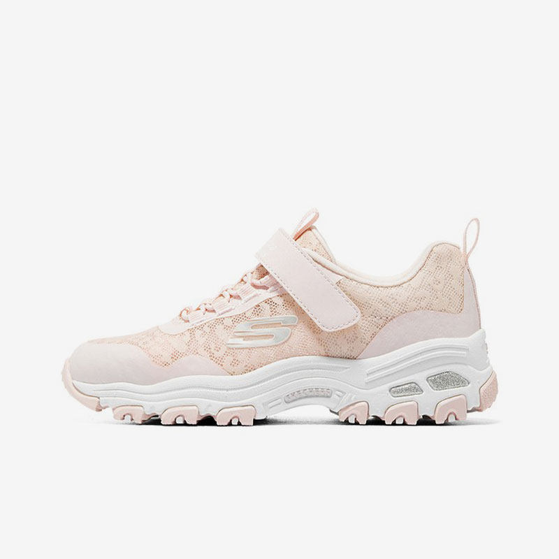 Skechers/斯凯奇正品镂空蕾丝透气轻薄女童休闲运动老爹鞋