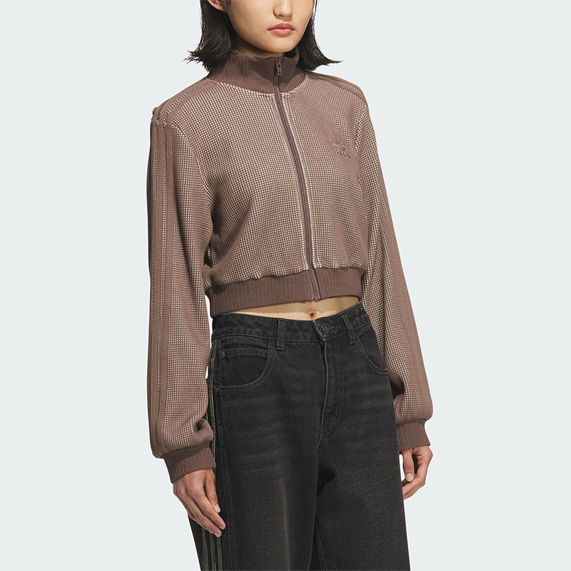 Adidas/阿迪达斯正品三叶草女士运动立领拉链修身夹克外套KC2645