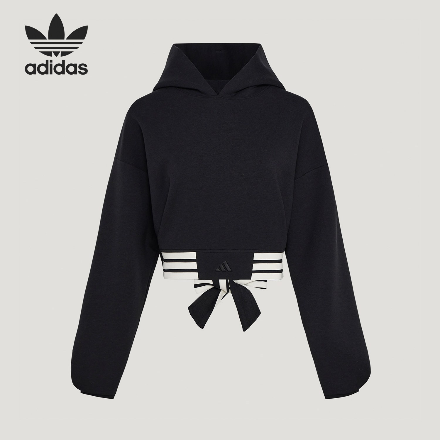 Adidas/阿迪达斯官方正品三叶草女士短款时尚休闲宽松卫衣KX4642