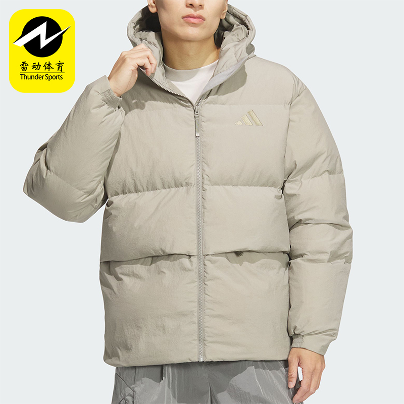 阿迪达斯连帽男士羽绒服