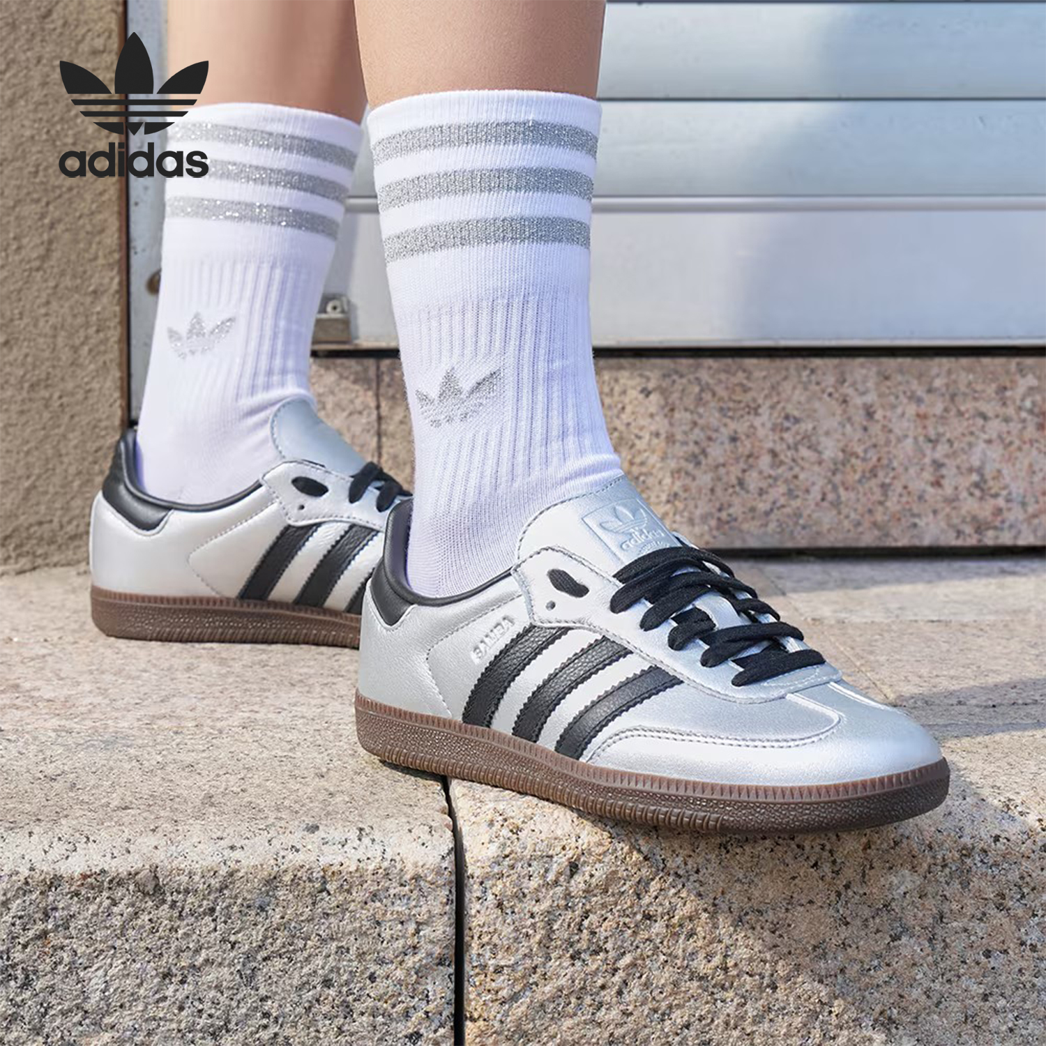 Adidas/阿迪达斯官方正品三叶草男女同款潮流复古防滑板鞋JI4218