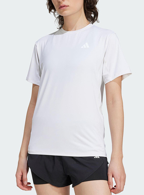 Adidas/阿迪达斯正品夏季女士圆领修身训练经典健身短袖T恤KC4761