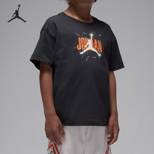 Nike/耐克正品JORDAN小童针织圆领落肩休闲短袖IO3252-034