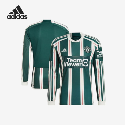 Adidas/阿迪达斯正品曼联球迷版客场男士足球长袖球衣IA7223