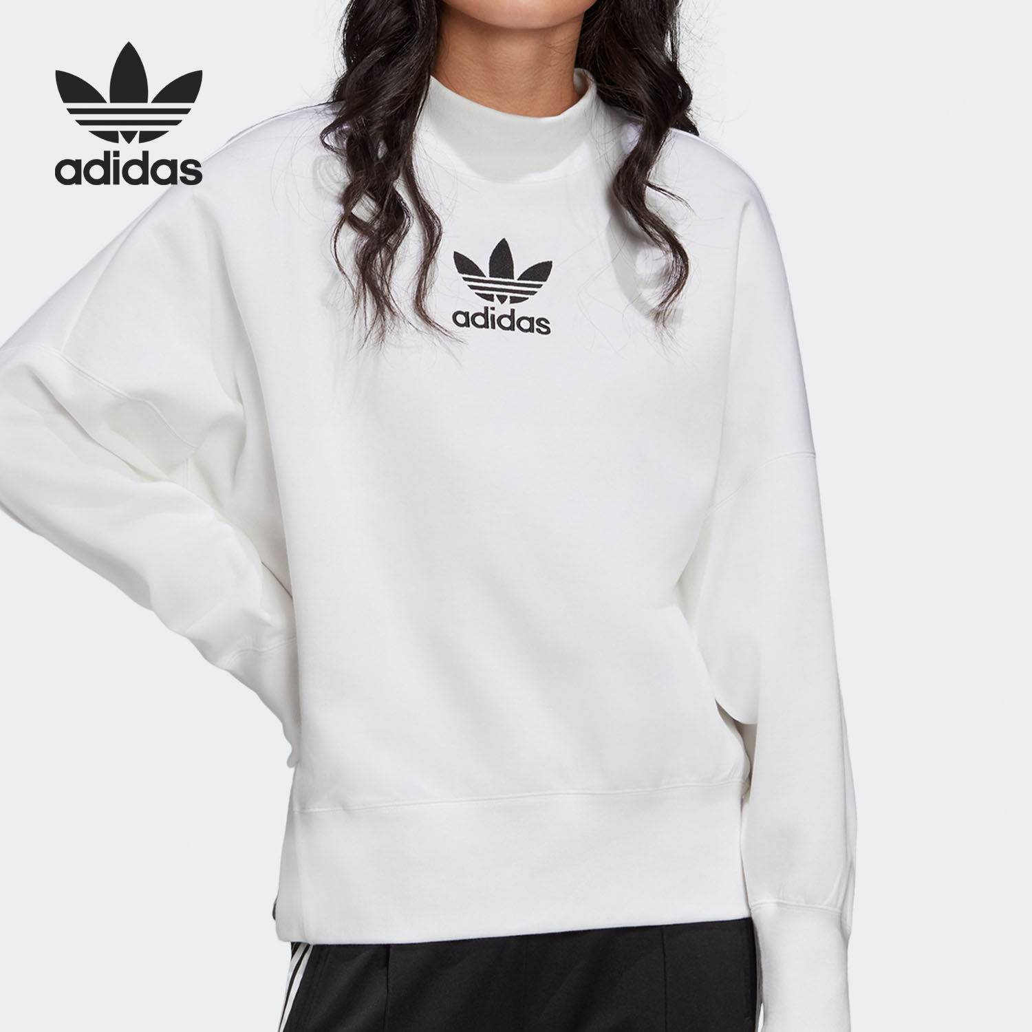 Adidas/阿迪达斯正品 Boyfriend 女子休闲运动卫衣 FU1735