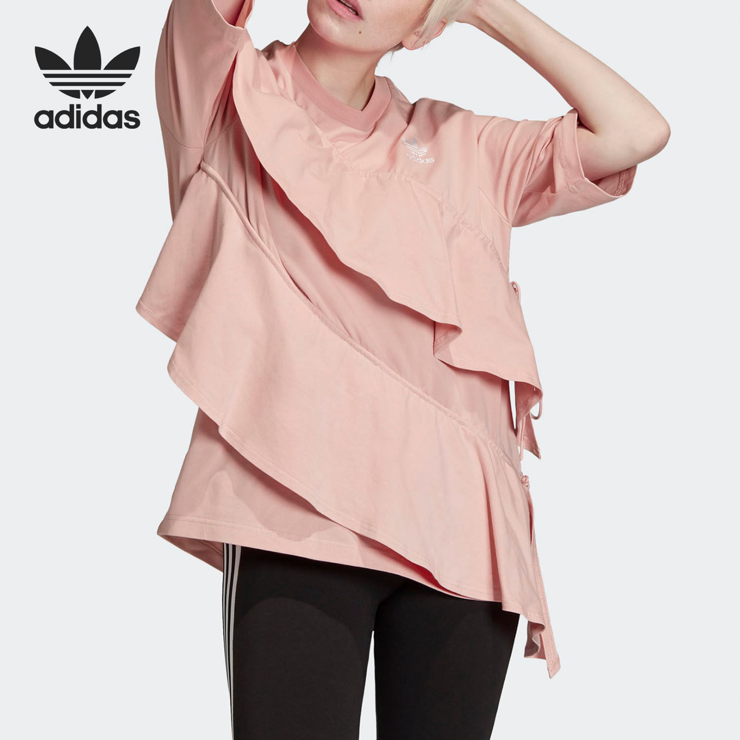 Adidas/阿迪达斯正品当季新款三叶草 T SHIRT 女子短袖T恤 FT9877