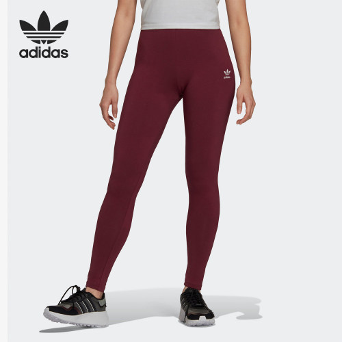 Adidas/阿迪达斯官方正品三叶草女士针织透气紧身运动长裤H06624