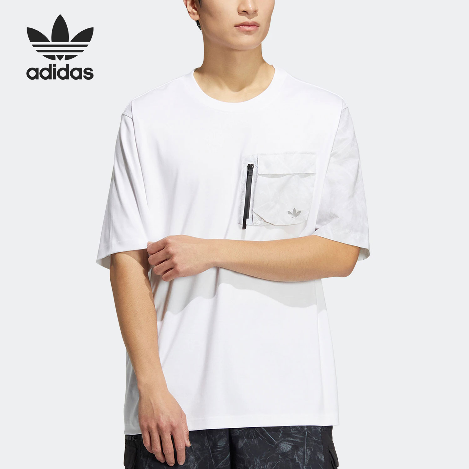 Adidas/阿迪达斯正品三叶草男子运动休闲宽松短袖T恤HS9463