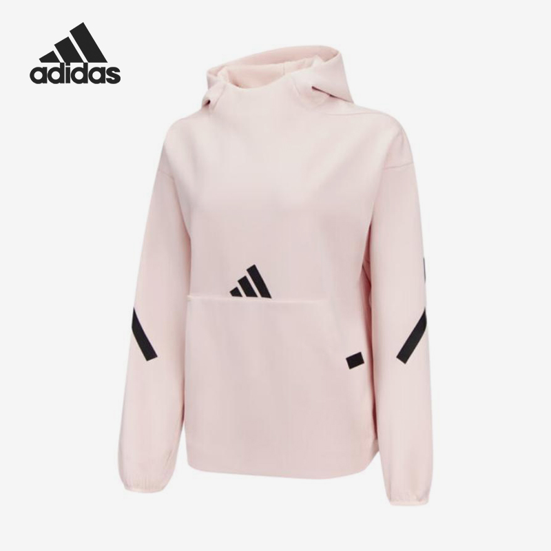 Adidas/阿迪达斯正品秋季大童连帽针织休闲运动卫衣JF2818