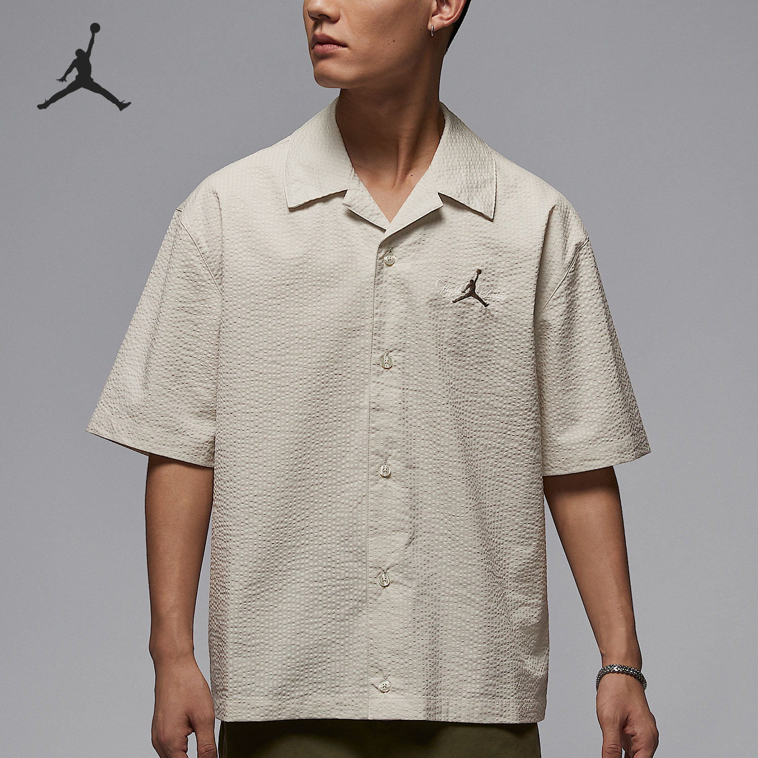 Nike/耐克正品JORDAN男士透气运动宽松翻领衬衫IF0388-072
