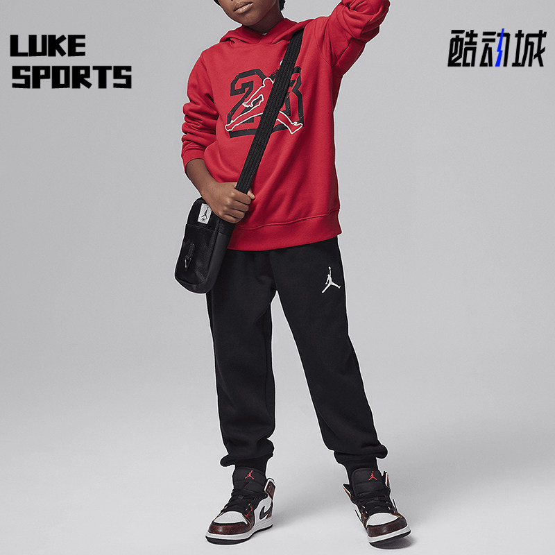 Nike/耐克正品JORDAN新款婴童红黑色柔软卫衣套装FZ1744-010