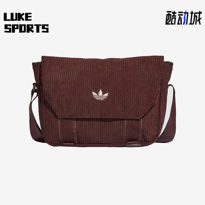 Adidas/阿迪达斯正品三叶草男女款灯芯绒经典斜挎包单肩包IQ3519